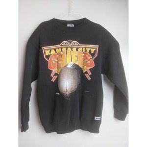 Vintage 1994 Black Trench Kansas City Chiefs football sweatshirt